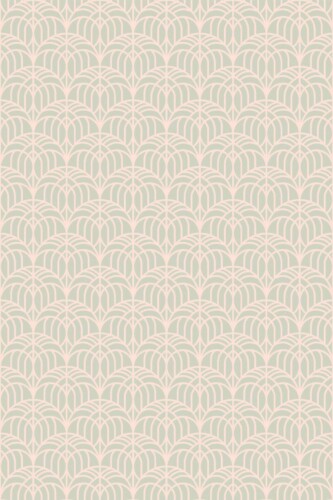 Elegant Pink Art Deco traditional wallpaper in pink by Fancy Walls