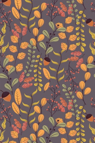 Pattern repeat of Boho fall removable wallpaper design