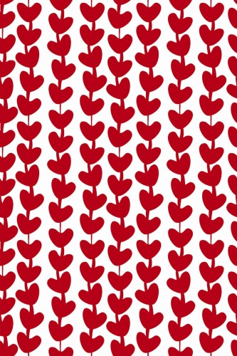 Pattern repeat of Boho heart pattern removable wallpaper design