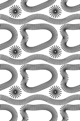 Black and white Boho self-adhesive design by Fancy Walls