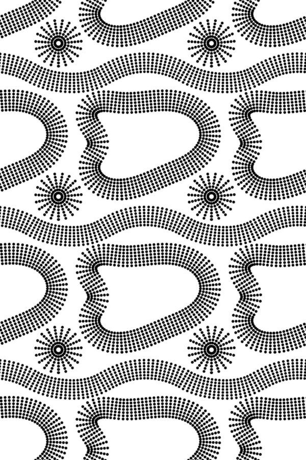 Black and white Boho self-adhesive design by Fancy Walls