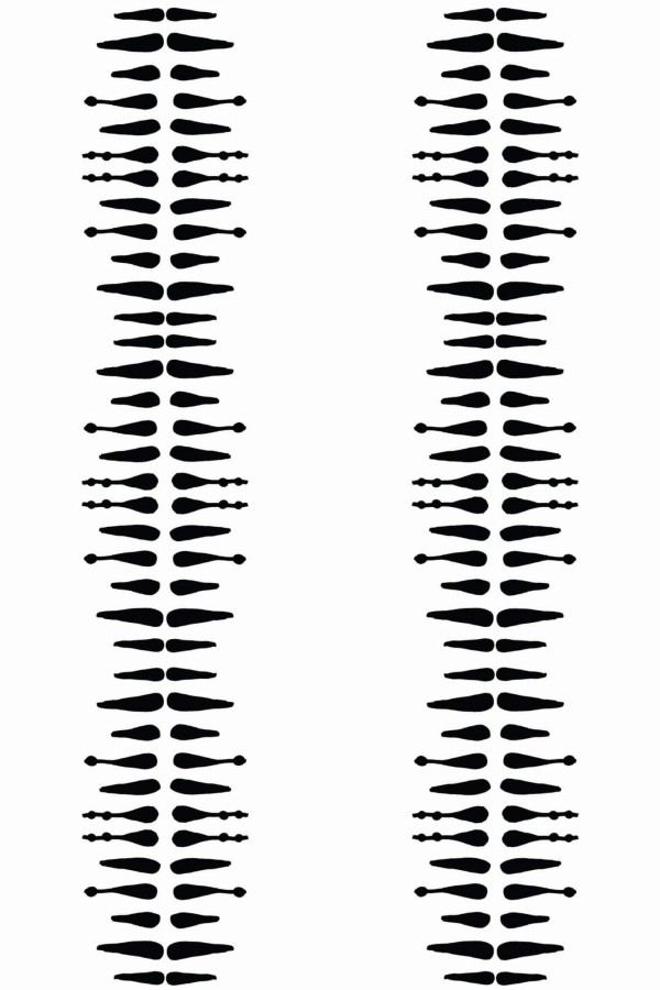Pattern repeat of Boho stripe removable wallpaper design