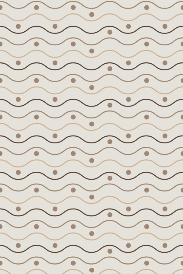 Pattern repeat of Boho wavy removable wallpaper design
