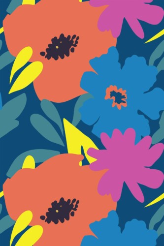 Pattern repeat of Bold Bright Nail Salon removable wallpaper design