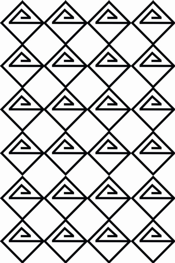 Pattern repeat of Bold contemporary geometric removable wallpaper design