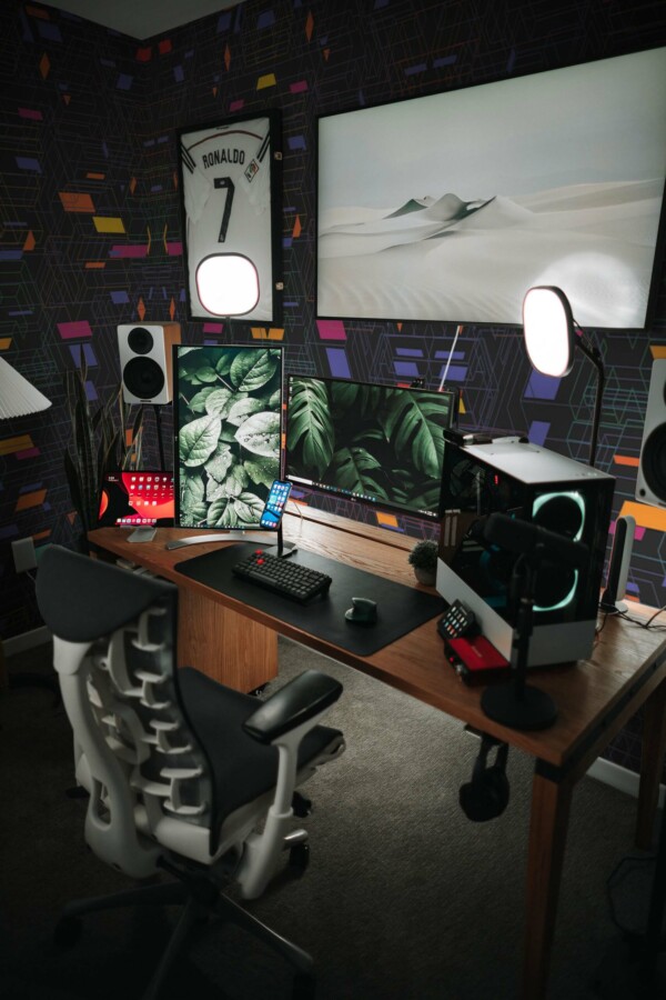 Black Modern Game room wall mural peel and stick by Fancy Walls
