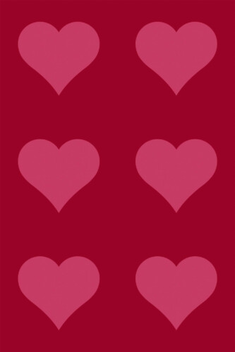 Pattern repeat of Bold heart removable wallpaper design
