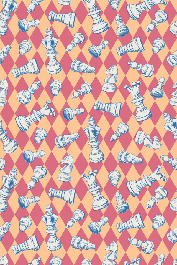 Dizzy Vintage Chess Wallpaper