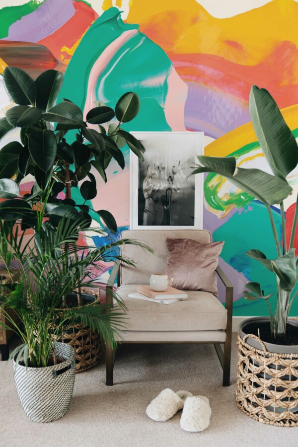 Bold Paint Elegance wall mural peel and stick by Fancy Walls