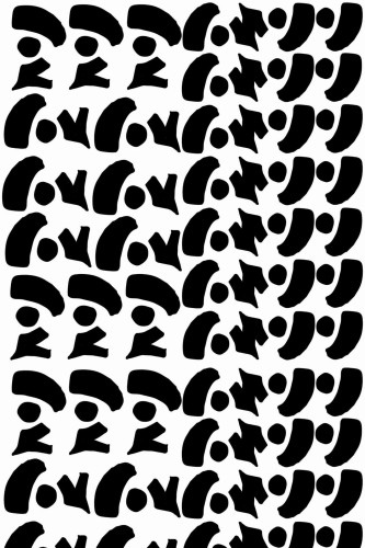Pattern repeat of Bold print removable wallpaper design