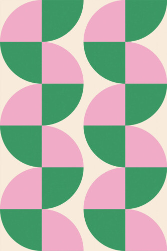 Pattern repeat of Bold semi-circles removable wallpaper design