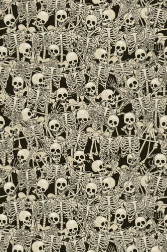 Pattern repeat of Bony Ballet in Beige removable wallpaper design