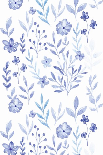 Pattern repeat of Botanical removable wallpaper design