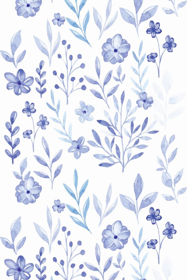 Pattern repeat of Botanical removable wallpaper design