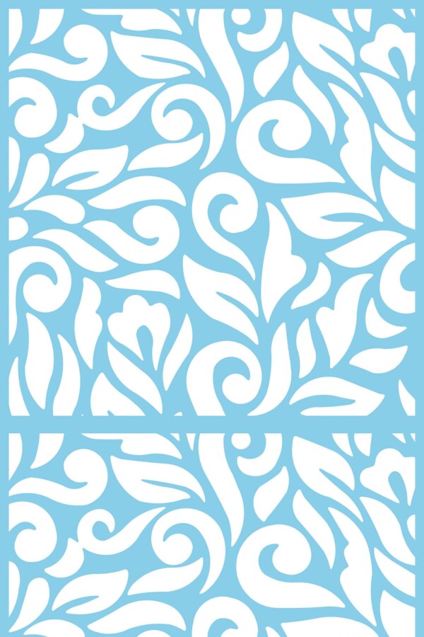 Fancy Walls Azure Leaves peel and stick wallpaper