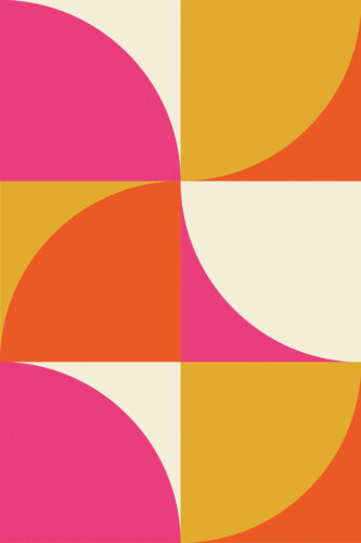 Pattern repeat of Bright curves removable wallpaper design