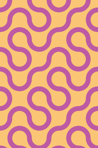 Pattern repeat of Bright Orange Geometry removable wallpaper design