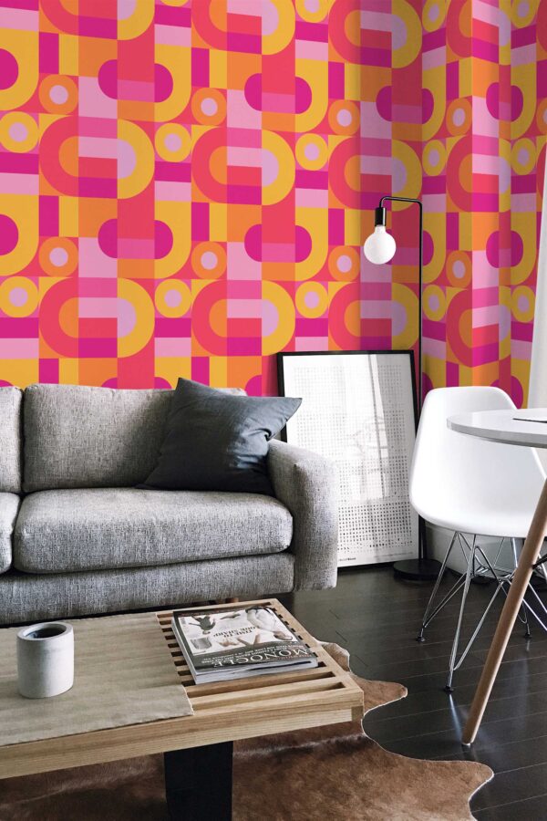 Pink Bauhaus Play Wallpaper