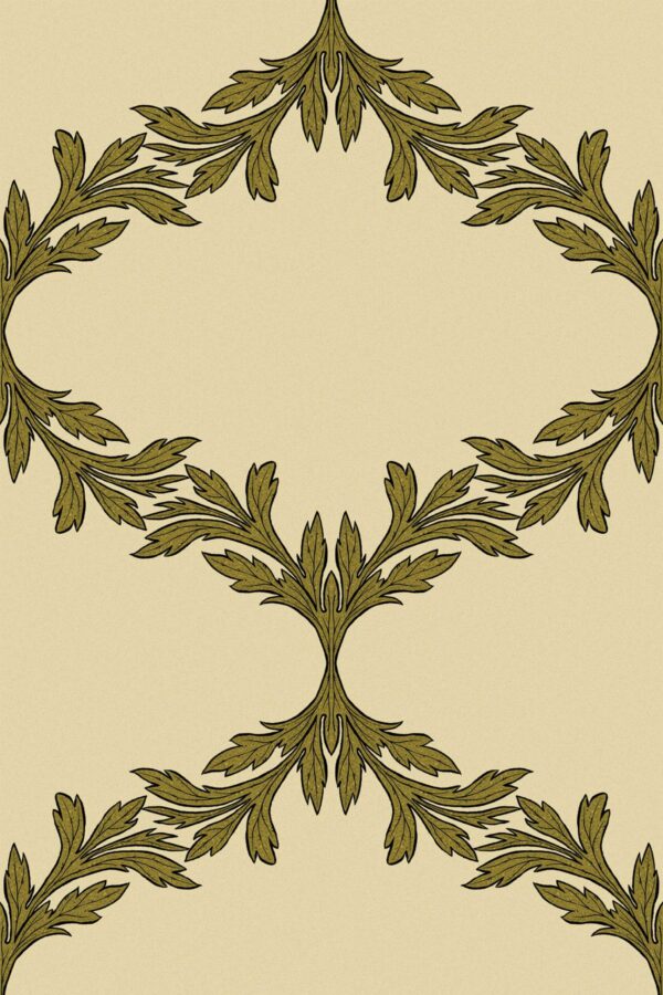 Fancy Walls Acanthus Trellis Brown traditional wallpaper