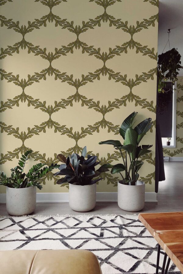Fancy Walls Acanthus Trellis Brown self-adhesive wallpaper