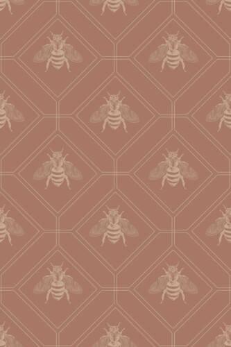 Fancy Walls Mocha Bee peel and stick wallpaper