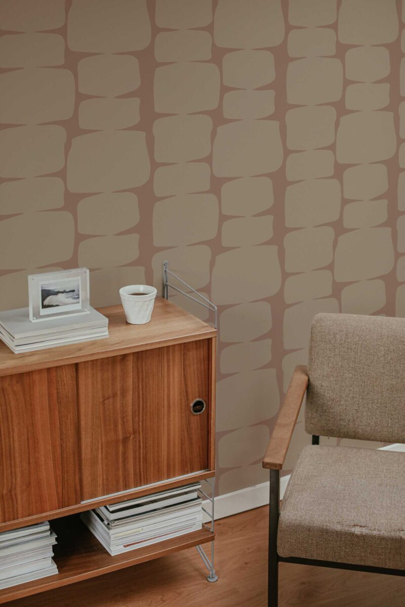Fancy Walls Brown Geometric peel and stick wallpaper