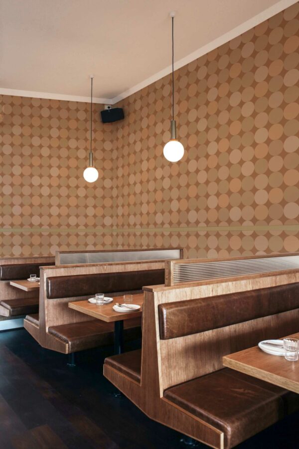 Brown geometric circles self-adhesive by Fancy Walls
