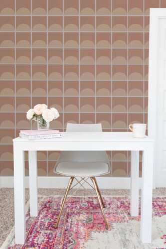 Fancy Walls Brown Tile peel and stick wallpaper