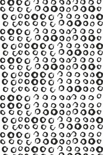 Pattern repeat of Brush stroke circles removable wallpaper design