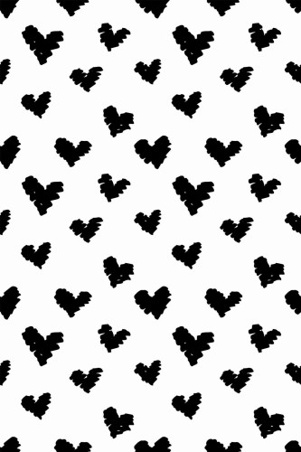 Pattern repeat of Brush stroke heart removable wallpaper design