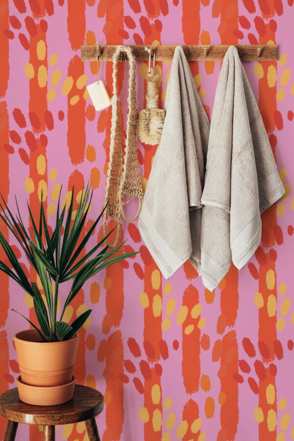 Fancy Walls Peel and Stick Wallpaper in Rosy Brush Artistry