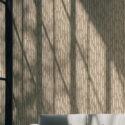Scandinavian style living room decorated with Brushstroke abstract peel and stick wallpaper