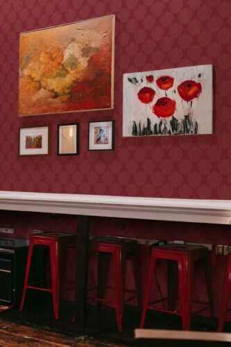 Regal Burgundy Blueprint removable wallpaper by Fancy Walls