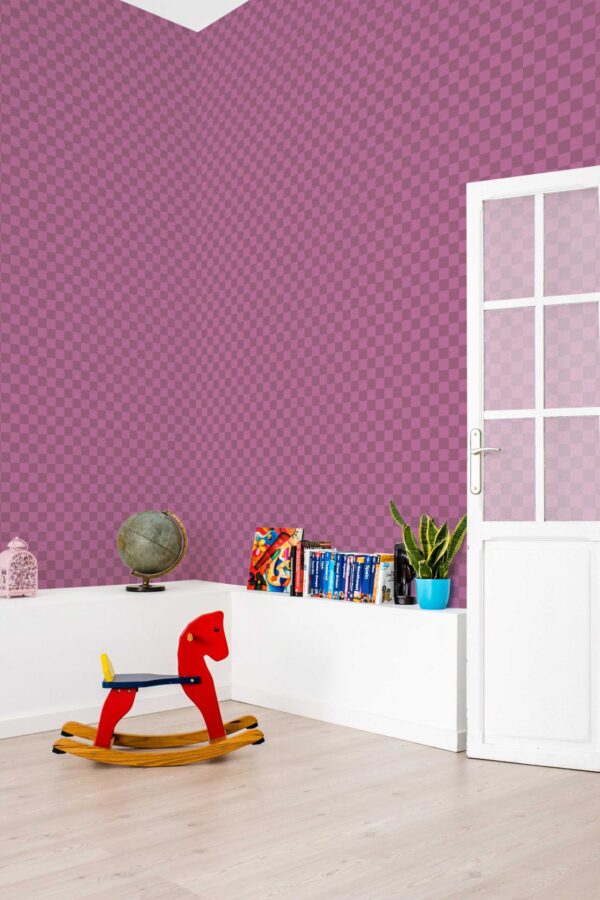 Fancy Walls Burgundy and Purple Checkered removable wallpaper