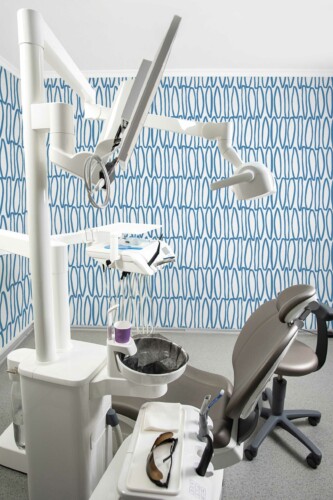 Traditional Tranquil Dentist Blue wallpaper by Fancy Walls