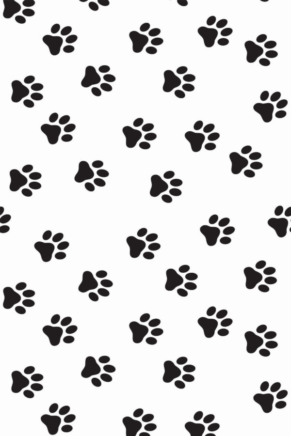 Pattern repeat of Cat paws removable wallpaper design