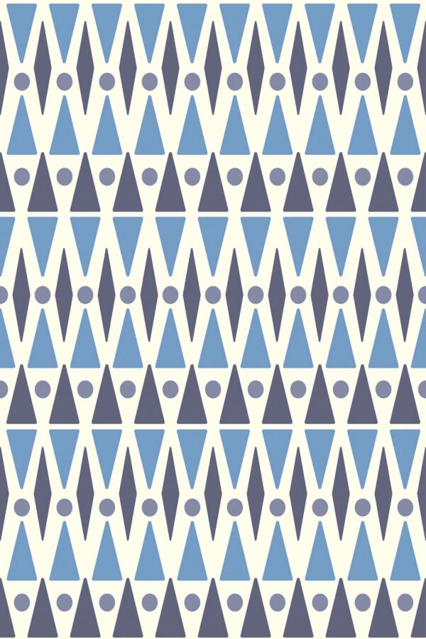 Fancy Walls Blue Geometry peel and stick wallpaper