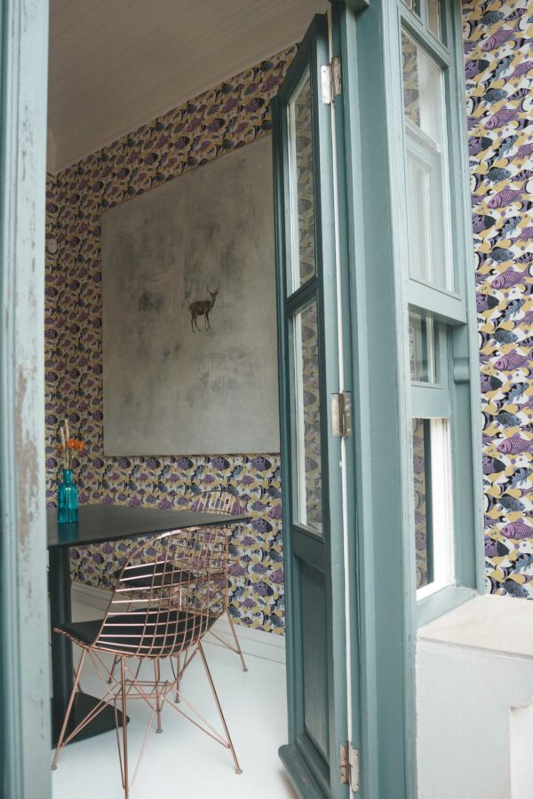 Fancy Walls peel and stick wallpaper with Koi Blitz