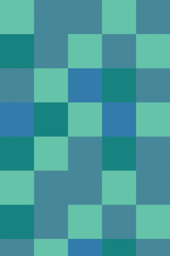 Pattern repeat of Checkered Turquoise removable wallpaper design