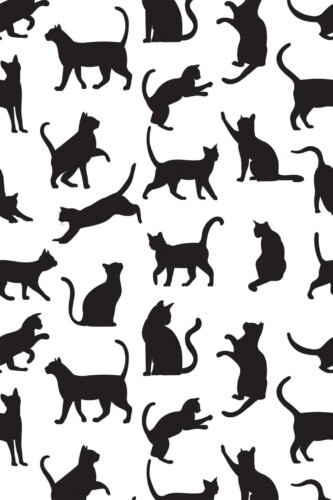 Wallpaper for walls - Whimsical Cat Contours design by Fancy Walls