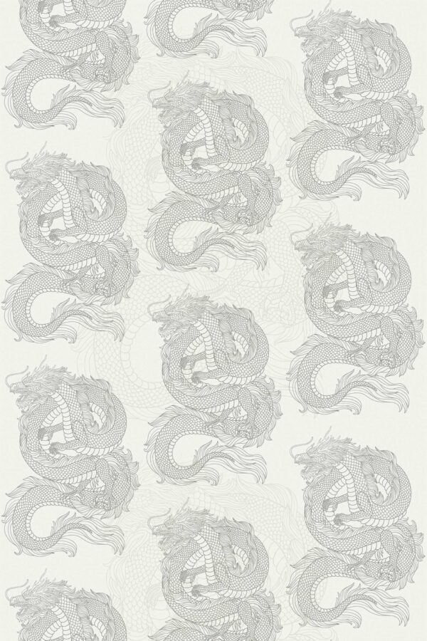 Fancy Walls Beige Animal unpasted wallpaper for dragon-themed restaurant