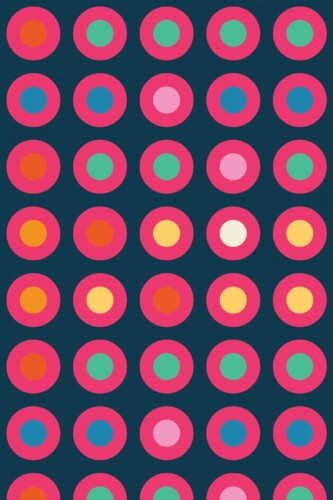 Pattern repeat of Circle Dazzle removable wallpaper design