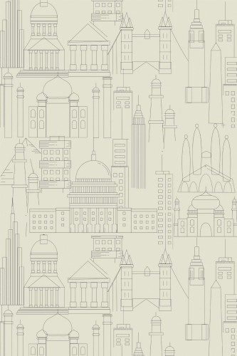 Pattern repeat of City business removable wallpaper design