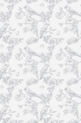 Pattern repeat of Clarkson's Serene Silhouette removable wallpaper design