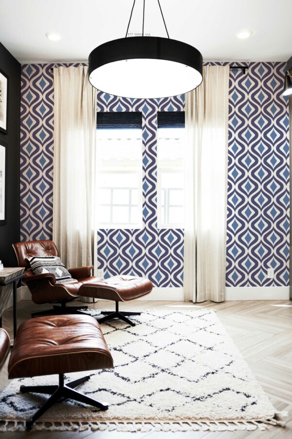 Removable Vintage Blue Essence wallpaper from Fancy Walls
