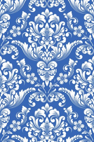 Pattern repeat of Classic damask removable wallpaper design