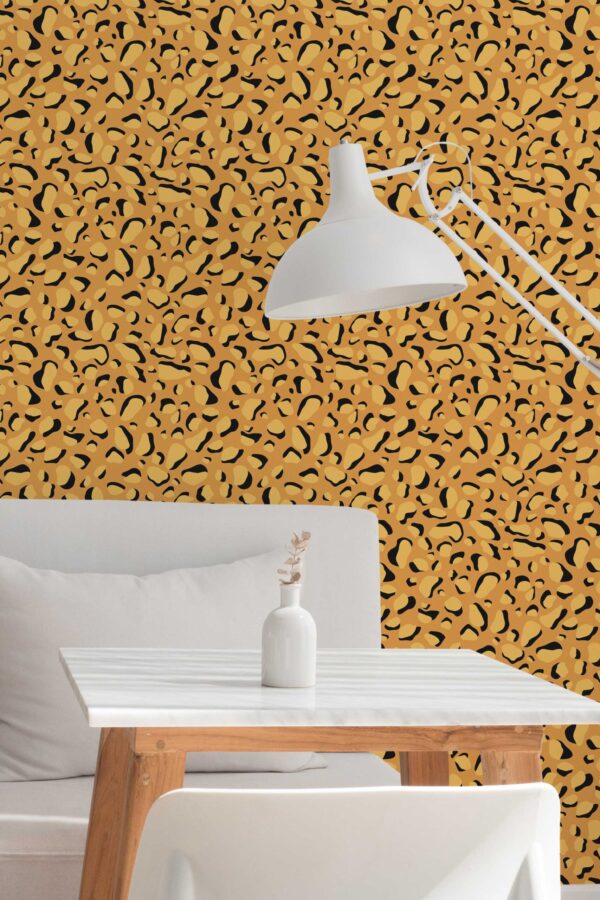 Fancy Walls Classic Small Cheetah Print Orange Radiant traditional wallpaper