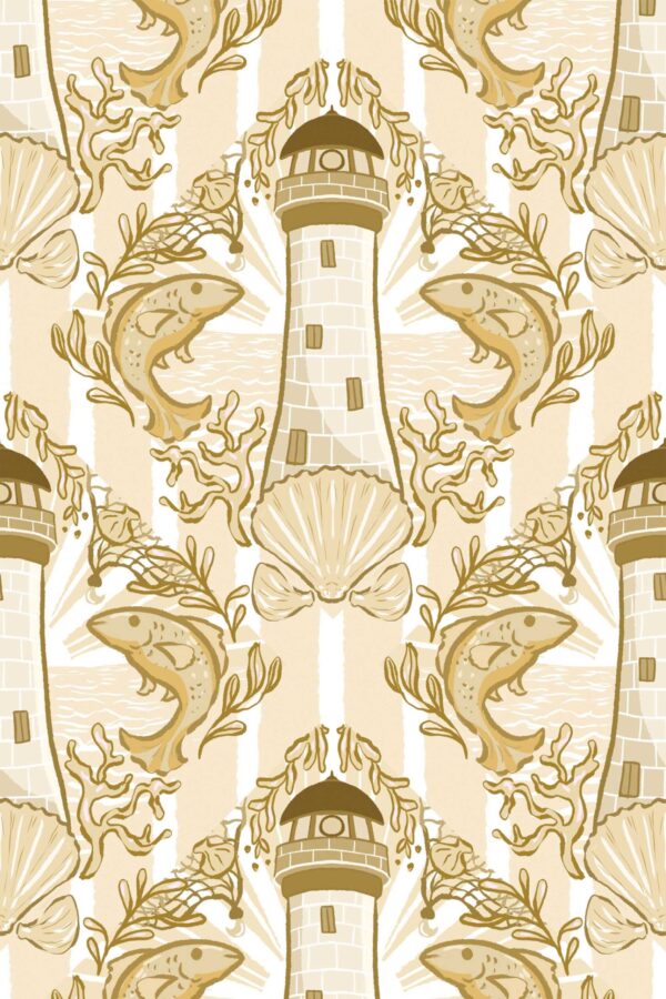 Fancy Walls Coastal Beige Simple traditional wallpaper