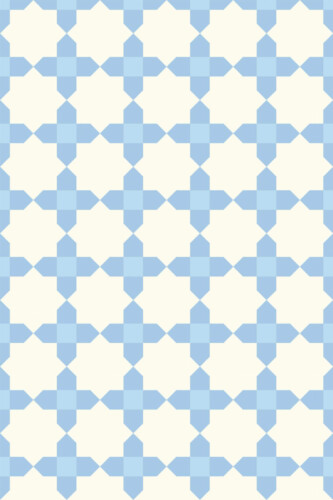 Pattern repeat of Coastal Bloom removable wallpaper design