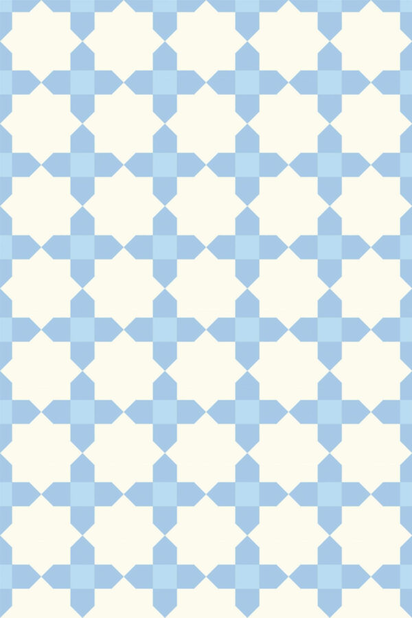 Pattern repeat of Coastal Bloom removable wallpaper design